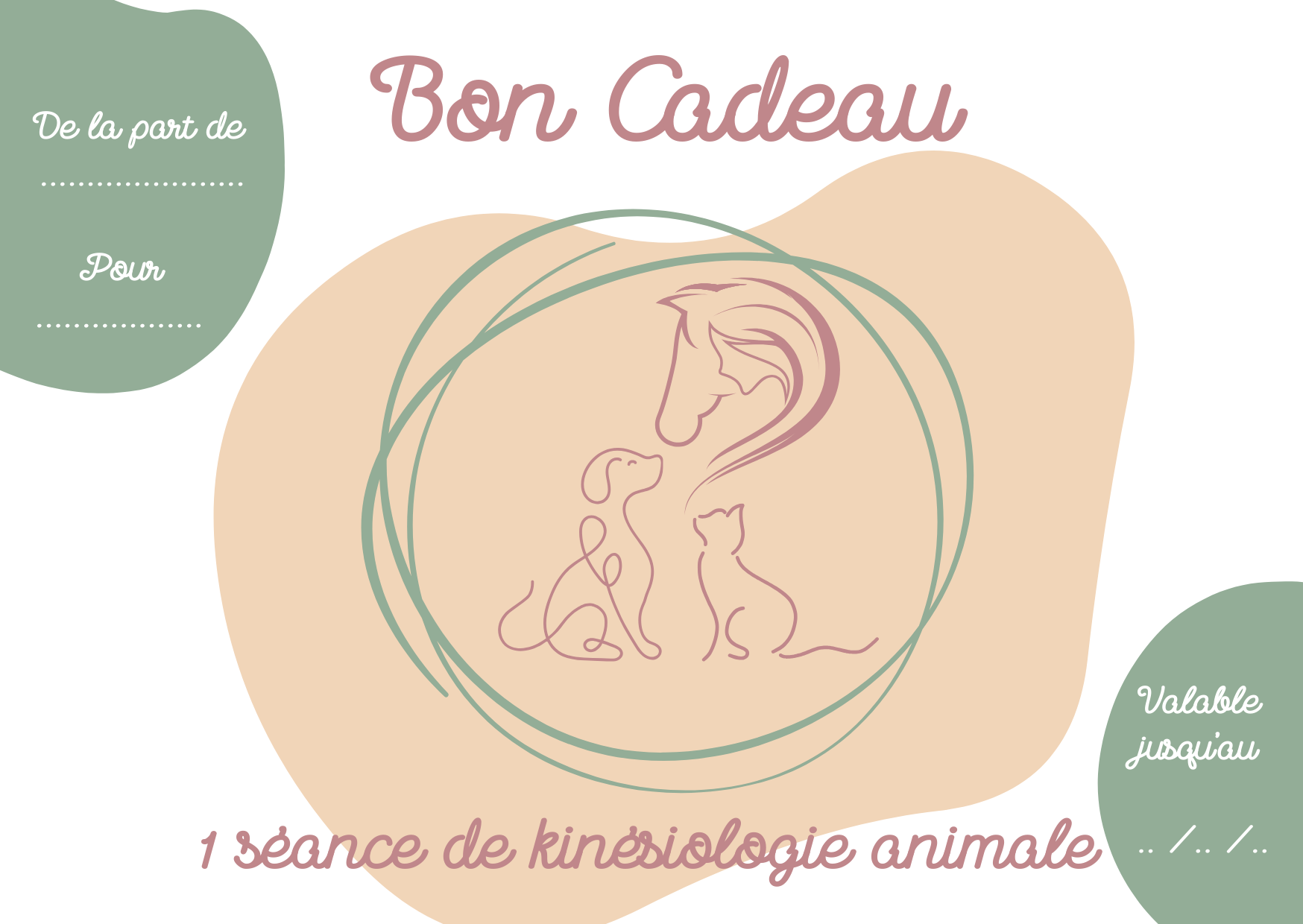 Bon cadeau 1 séance de kinésiologie animale
